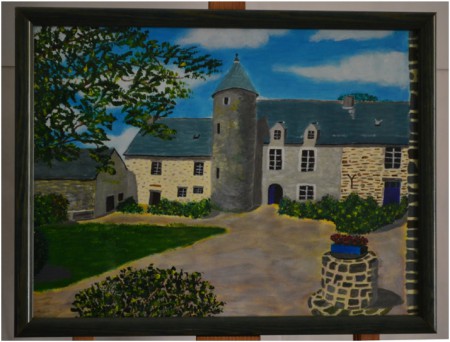MANOIR DU GROS CHÊNE A PONTIVY, toile acrylique 34X26. (VENDU)